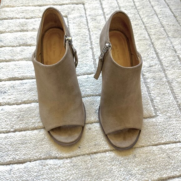 Rag & Bone Taupe Suede Shoes - Picture 7 of 12